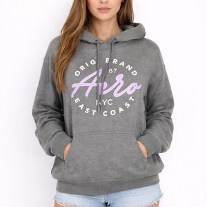 Aeropostale Women's Hoodie XL NYC East Coast Gray Purple